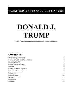 DONALD J. TRUMP - famouspeoplelessons.com