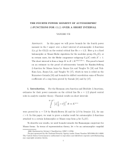 THE FOURTH POWER MOMENT OF AUTOMORPHIC
