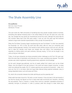 The Shale Assembly Line