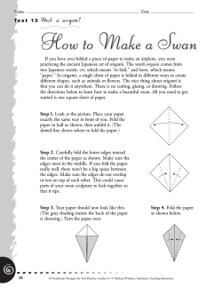 How to Make a Swan