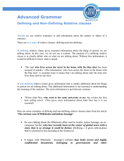 Advanced Grammar Defining and Non