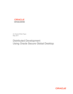 Distributed Development Using Oracle Secure Global Desktop