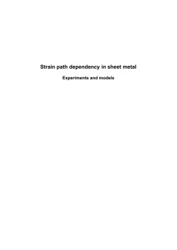 Strain path dependency in sheet metal