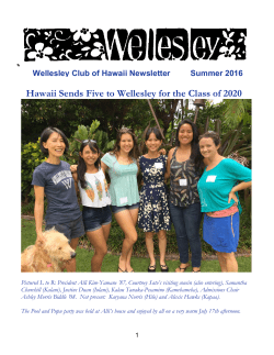 Hawaii Sends Five to Wellesley for the Class of 2020