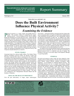 Report Summary - Transportation Research Board