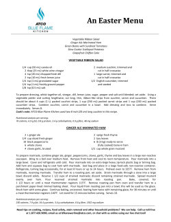 Easter Feast - ATCO Blue Flame Kitchen