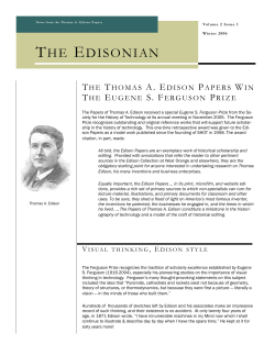 the edisonian - Thomas A. Edison Papers