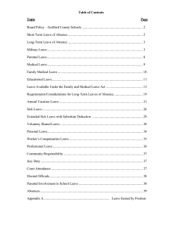 Leaves and Absenses Employees