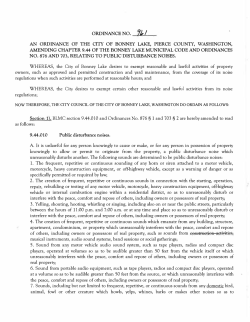 Ordinance 961 - City of Bonney Lake