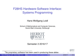 F28HS Hardware-Software Interface: Systems Programming
