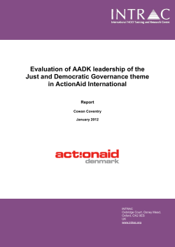 Evaluation of AADK leadership of the Just and Democratic