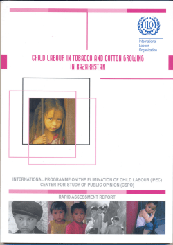 Child labour in tobacco and cotton growing in Kazakhstan