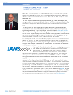 Introducing the JAWS Society
