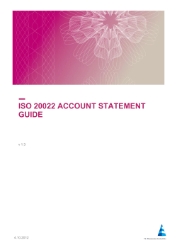 ISO 20022 Account Statement Guide