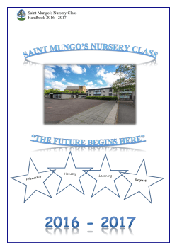 Saint Mungo`s Nursery Class Handbook 2016