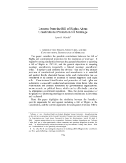 Lessons from the Bill of Rights About Constitutional Protection for