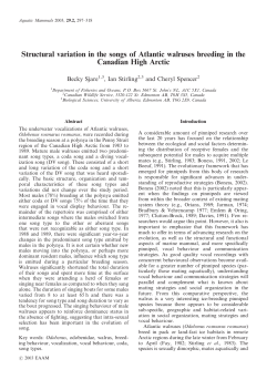Structural variation in the songs of Atlantic walruses breeding in the