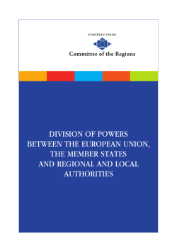 division of powers between the european union, the member states