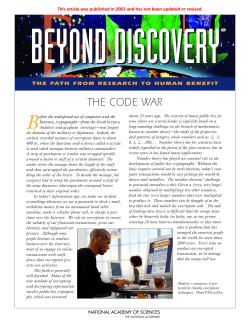 18539 BD Code War - National Academy of Sciences