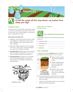 Soil and Water Science, Level 1