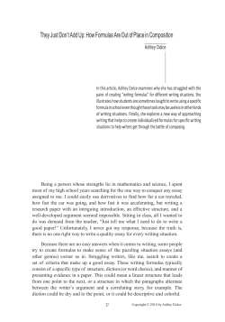 They Just Don`t Add Up: How Formulas Are Out of