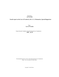 Fourth report on the Law of Treaties