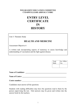 entry level certificate in history