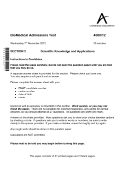 Question paper - Admissions Testing Service