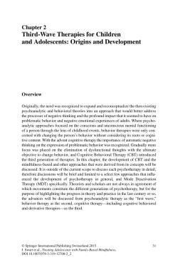 Third-Wave Therapies for Children and Adolescents: Origins and