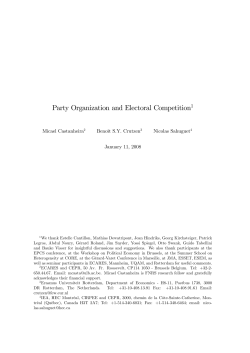 Intraparty Politics and Political Competition