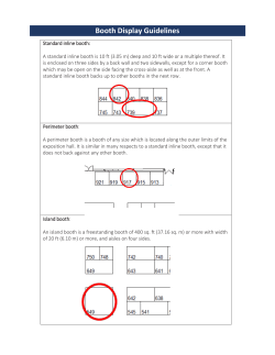 Booth Display Guidelines