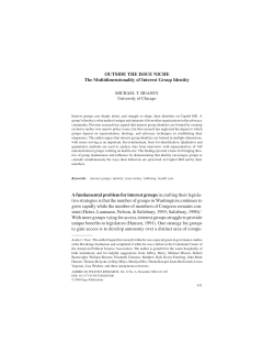 Outside the Issue Niche: The Multidimensionality of Interest Group