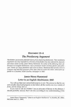 The Pro slaT) ery Argument