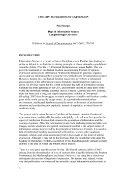 comedy as freedom of expression