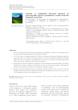 Genetic vs community diversity patterns of macrobenthic species