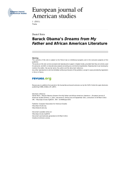 Barack Obama`s Dreams from My Father and African American
