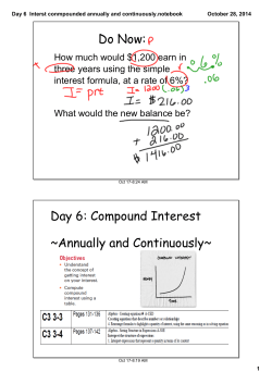 Day 6 Interst conmpounded annually and continuously.notebook