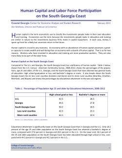 Human Capital and Labor Force Participation on the South Georgia