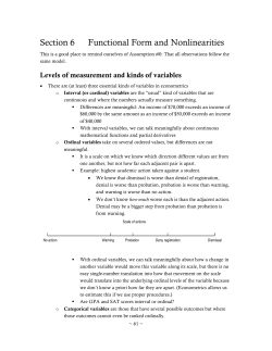 Section 6 Functional Form and Nonlinearities