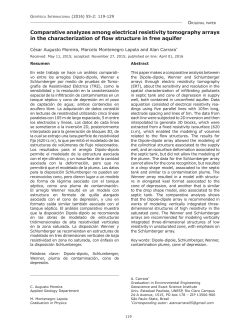 Comparative analyzes among electrical resistivity tomography