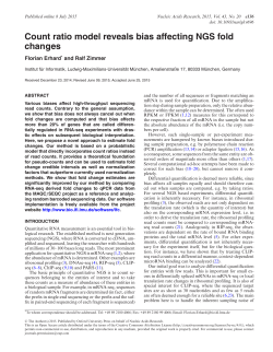 Count ratio model reveals bias affecting NGS fold