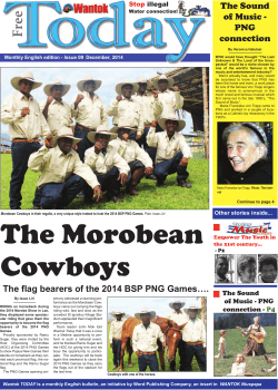The flag bearers of the 2014 BSP PNG Games&hellip;. The Sound of