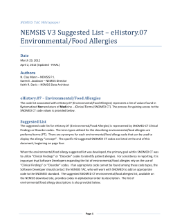 eHistory.07 Environmental/Food Allergies