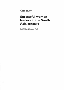 Successful vvornen leaders in the South Asia context