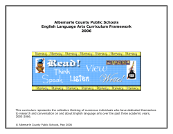Language Arts/English Curriculum Frameworks