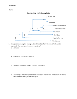 Interpreting Evolutionary Data 7 4 5 6 2