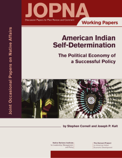 American Indian Self-Determination