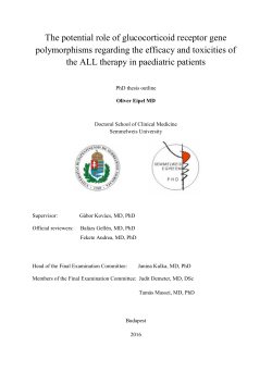 The potential role of glucocorticoid receptor gene polymorphisms