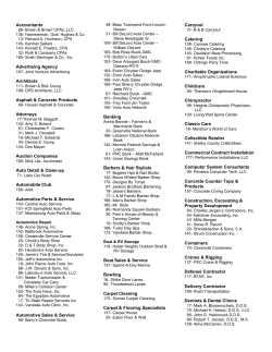 Program Ads List - Antioch Shrine Circus