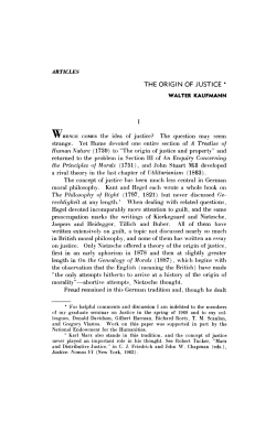 the origin of justice - Walter Kaufmann`s Published Books